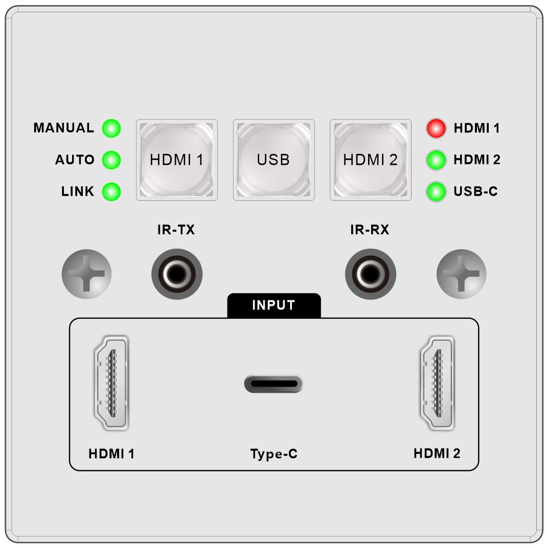 HDBT 70米HDMI+TC+HDMI墙插发射